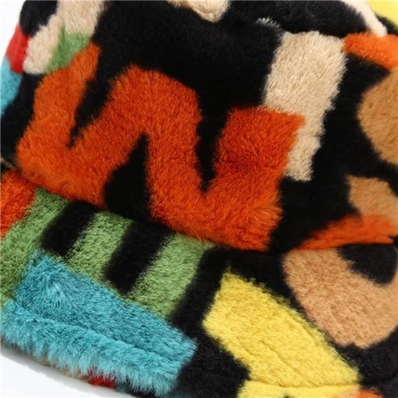 Women's Winter Faux Fur Fuzzy Warm Bucket Hat - Picture 5 of 5